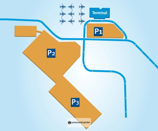 Flughafen Weeze P2 Parkplan