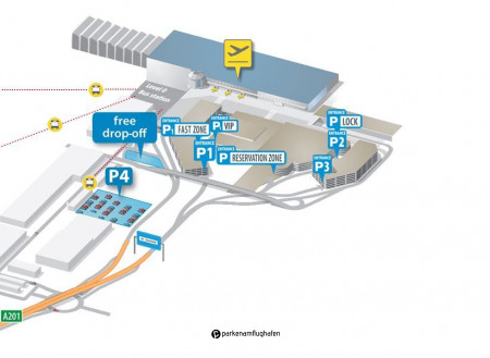 Parken Flughafen Brüssel P4 Lageplan