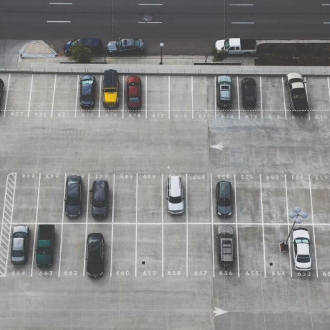 Sicher geparkte Autos